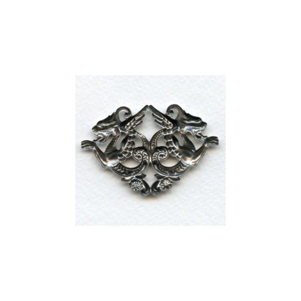 Chimaeras Plaque Oxidized Silver 58mm (1) - Image 2