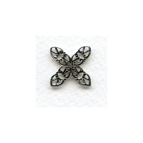 Filigree Connectors 17mm Oxidized Silver (12) - Image 2