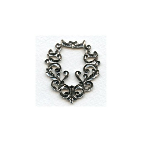 Ornate Framework Piece Oxidized Silver 46mm (1) - Image 2