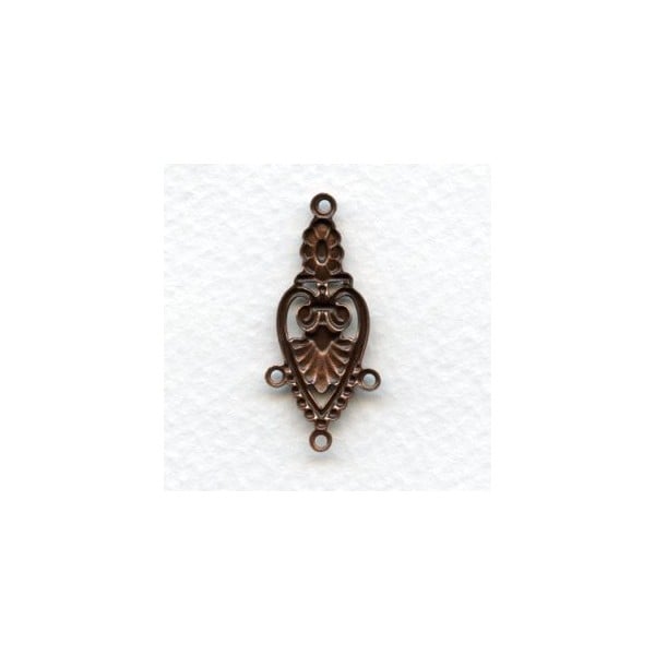 Decorative Three Strand Connector Oxidized Copper (6) - Image 2