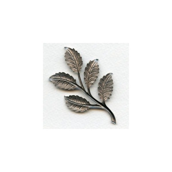 Dramatic Leaf Sprays Oxidized Silver 75mm (2) - Image 2