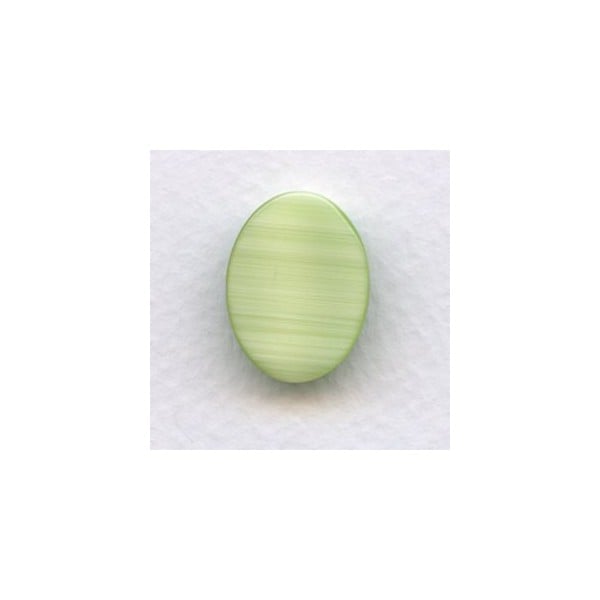 Cat's Eye Effect Light Green Glass Cabochons 20x15mm - Image 2