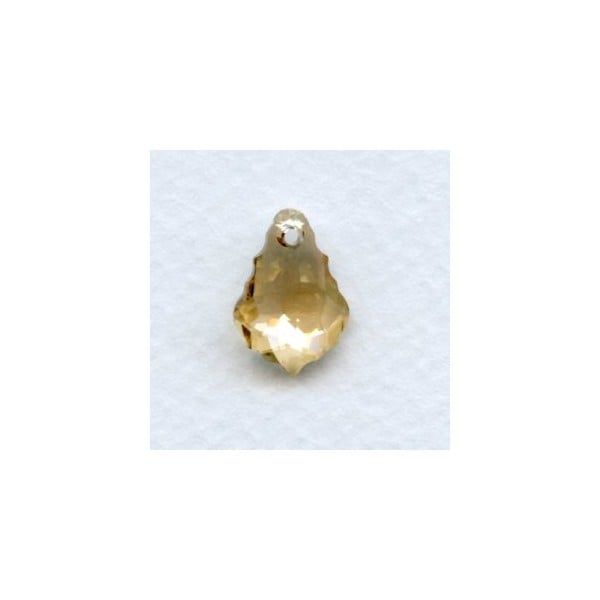 Swarovski Baroque Golden Shadow Crystal Pendant 16x11mm (1)