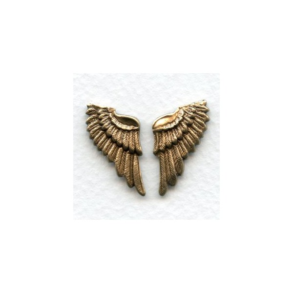 These Wings Look Real! Oxidized Brass (6 sets)