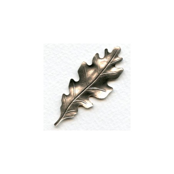 Oak Leaf Stampings Oxidized Silver 55mm (2) - Image 2