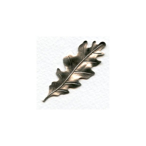 Oak Leaf Stampings Oxidized Silver 55mm (2)