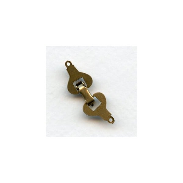 Decorative Single Strand Brass Foldover Clasp with End Tabs (1) - Image 2