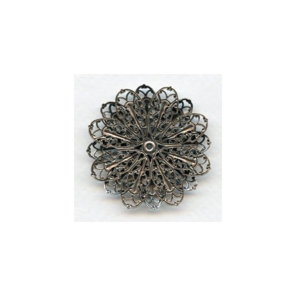 Double Filigree Flower 47mm Oxidized Silver (1) - Image 2