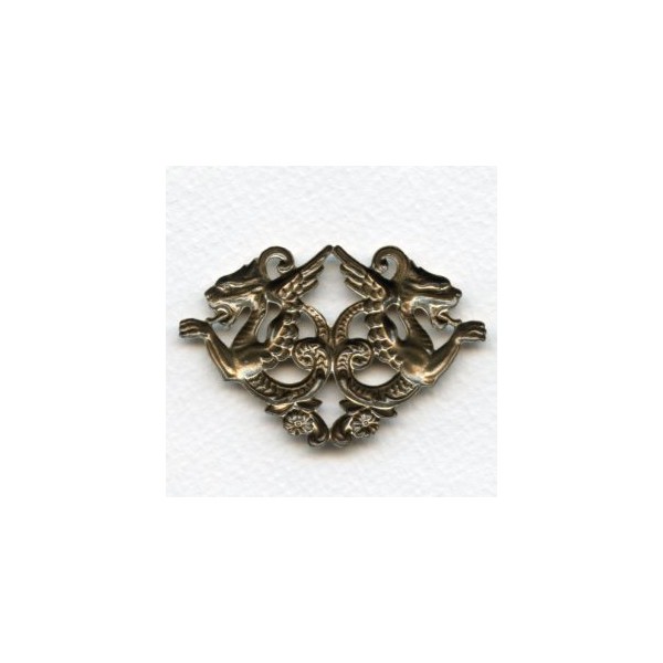 Chimaeras Plaque Oxidized Brass 58mm (1) - Image 2