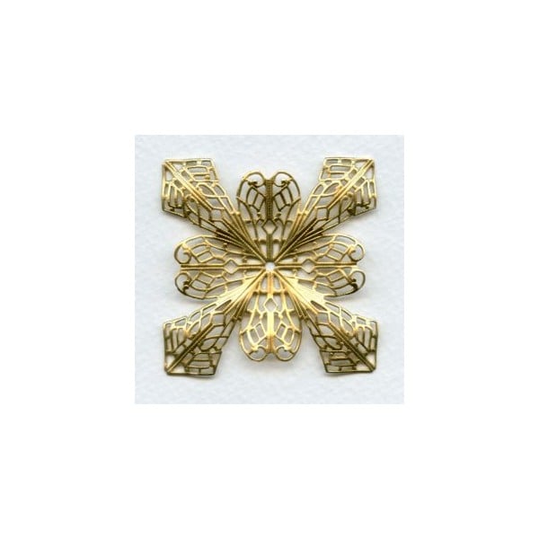 Grand Filigree Four Point Stamping Raw Brass (1)
