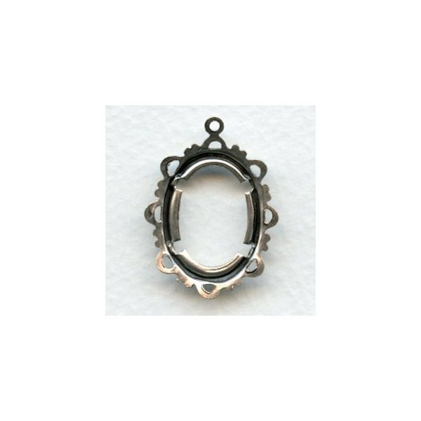 Openwork Fancy 18x13mm Setting Oxidized Silver (1) - Image 2