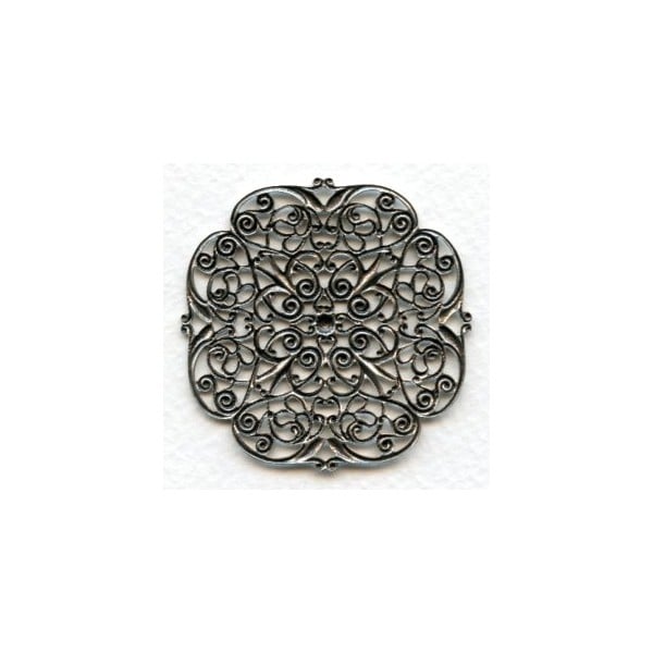 Filigree Ornate Flat 48mm Oxidized Silver (1) - Image 2