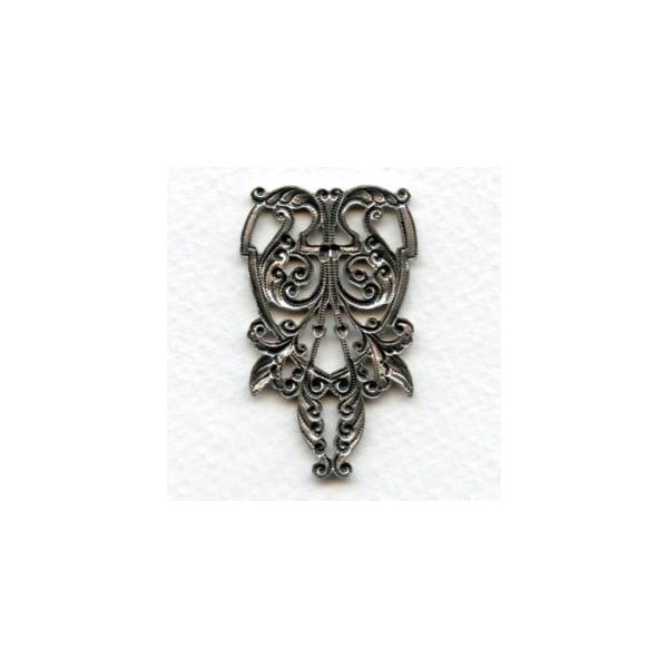 Elegant Victorian Centerpiece Oxidized Silver 44mm (1) - Image 2