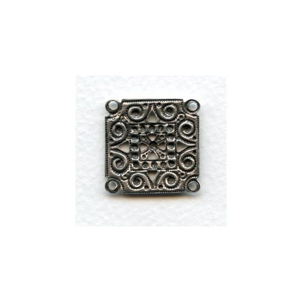 Four Loop Bracelet Links Oxidized Silver (6) - Image 2