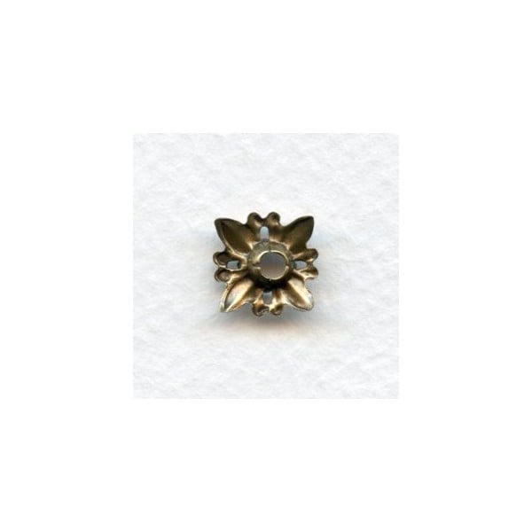 Starburst Settings for 4mm Stones Oxidized Brass (12) - Image 2