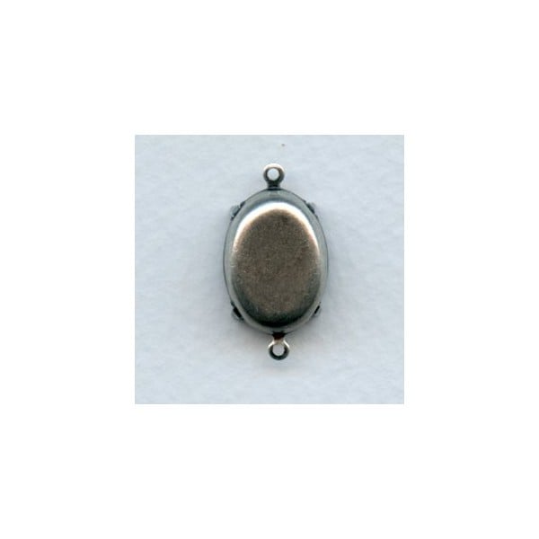 Setting Connectors 18x13mm Oxidized Silver (6) - Image 2