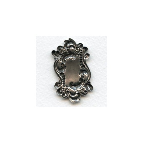 Rectangle Shaped Plaques Oxidized Silver 49mm (2) - Image 2
