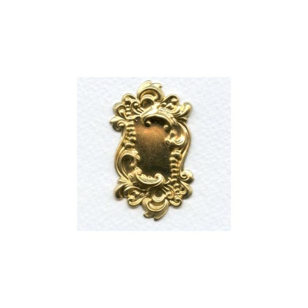 Rectangle Shaped Plaques Raw Brass 49mm (2)