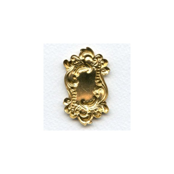 Rectangle Shaped Plaques Raw Brass 49mm (2) - Image 2
