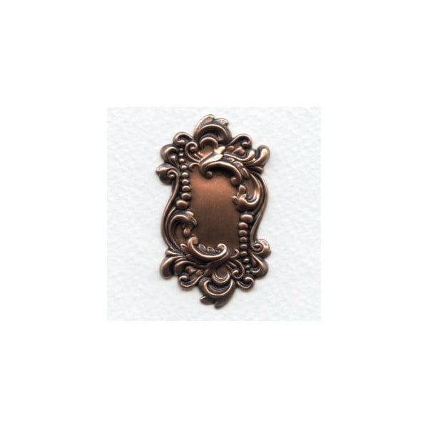 Rectangle Shaped Plaques Oxidized Copper 49mm (2)