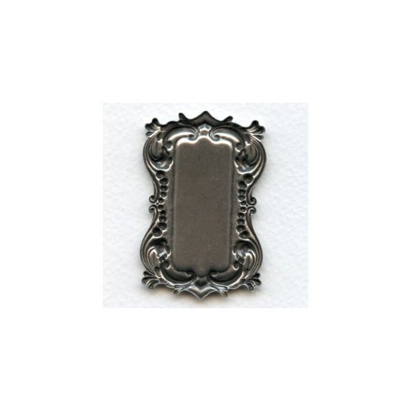 Long Rectangle Shaped Plaques Oxidized Silver 57mm (2) - Image 2