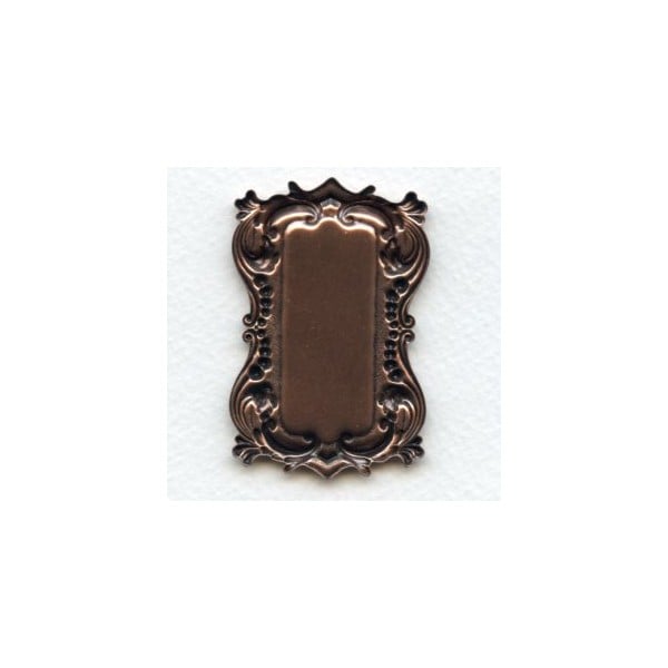 Long Rectangle Shaped Plaques Oxidized Copper 57mm (2) - Image 2