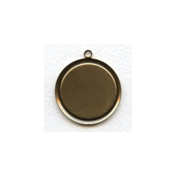 Bold Simple Settings 27mm Oxidized Brass (2) - Image 2