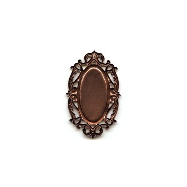Splendid Oval Openwork Settings Oxidized Copper (2) - Image 2