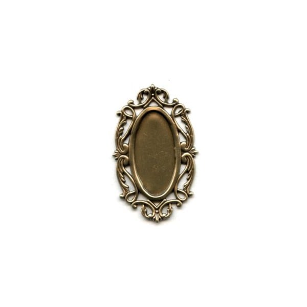 Splendid Oval Openwork Settings Oxidized Brass (2)