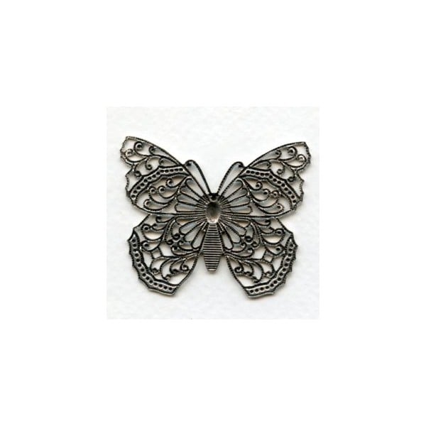 Most Exquisite Filigree Butterfly 48mm Oxidized Silver (1) - Image 2