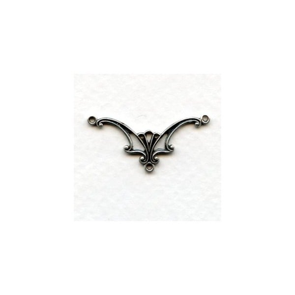 Romantic Filigree Connector Oxidized Silver (2)