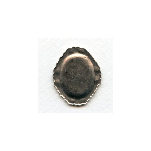 Ornate Floral Setting Base Oxidized Silver 25x18mm (1) - Image 2