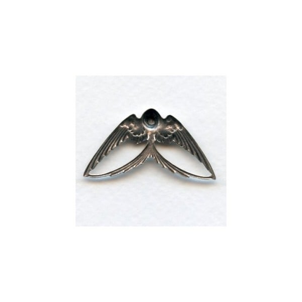 Large Swooping Bird Connector Oxidized Silver 41mm (1) - Image 2