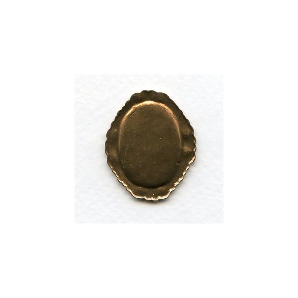 Ornate Floral Setting Base Oxidized Brass 25x18mm (1) - Image 2
