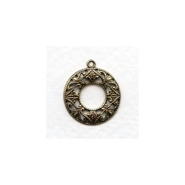 Round Feminine Hoops Oxidized Brass (12)
