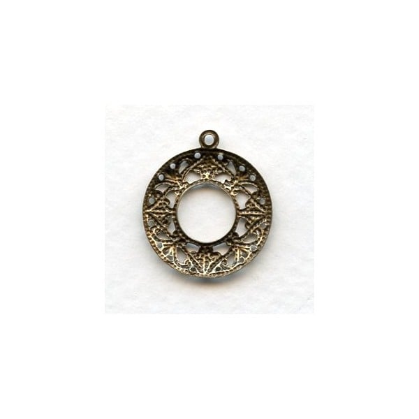 Round Feminine Hoops Oxidized Brass (12) - Image 2
