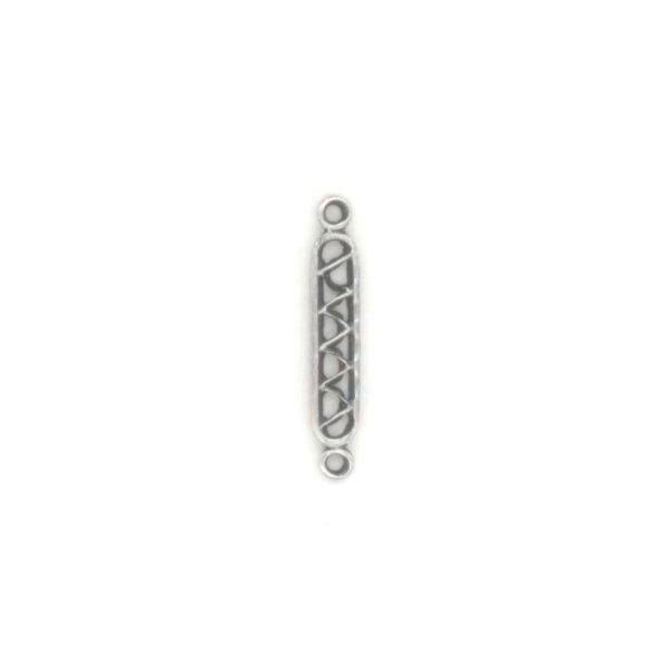^Lattice Work Filigree 18mm Connectors Oxidized Silver (12)