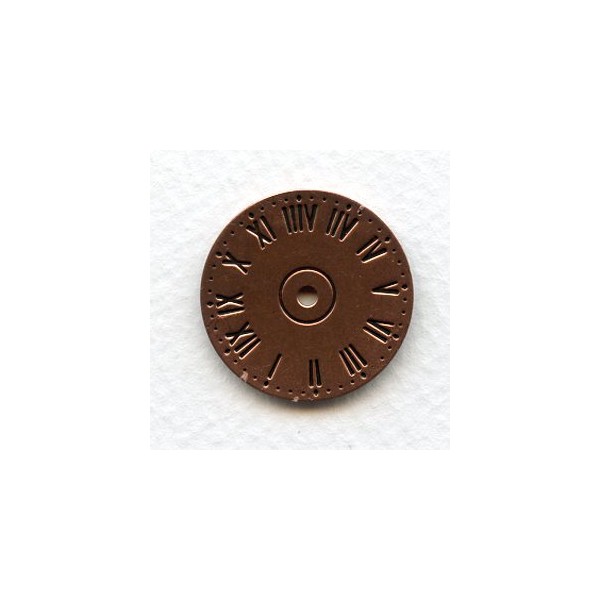 Clock Faces Roman Numerals Oxidized Copper 25mm (6) - Image 2
