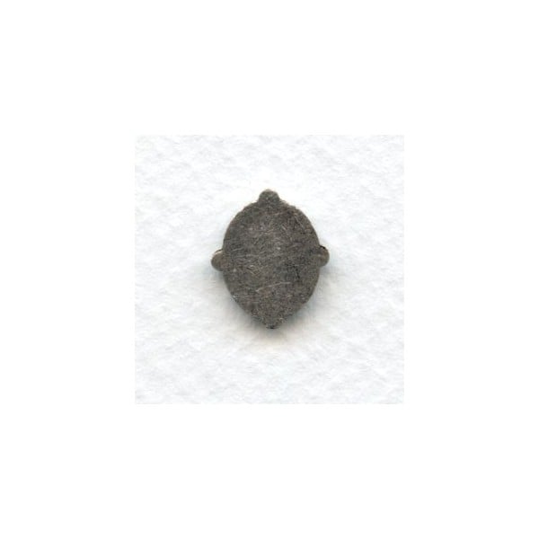 Ornate Oval Solid Oxidized Silver Settings 6x4mm (6) - Image 2