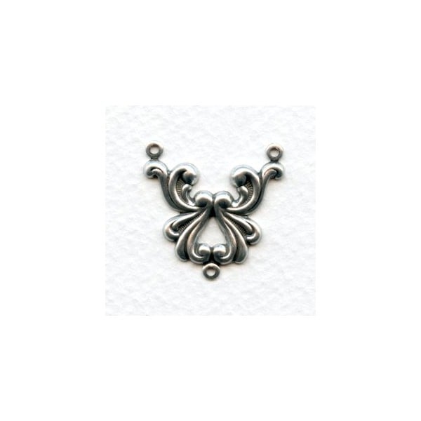 Flourish Connectors Oxidized Silver 26mm (6)