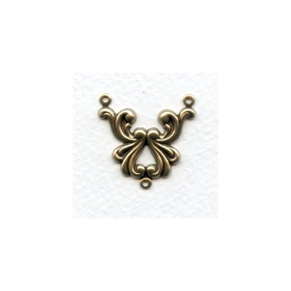 Flourish Connectors Oxidized Brass 26mm (6)