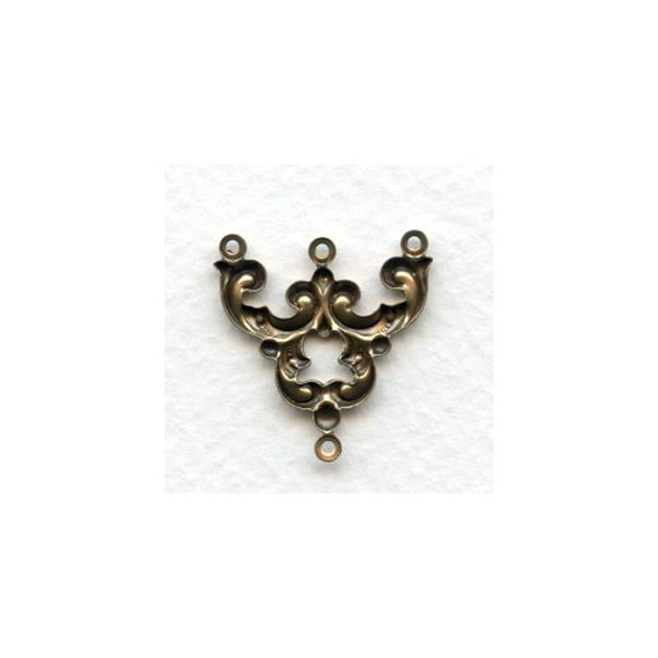 Three Strand Connectors OOH LA LA! Oxidized Brass (12) - Image 2