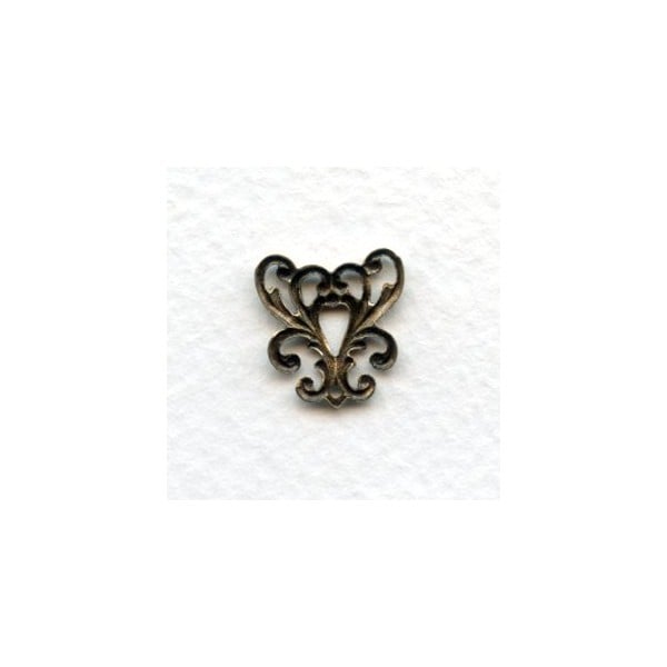 Feminine Filigree Y-Connector Oxidized Brass (6) - Image 2