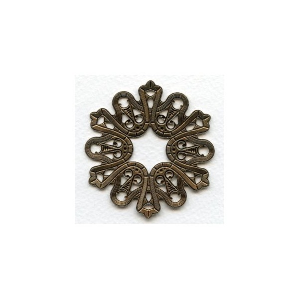 Dramatic Ribbons Round Flat Oxidized Brass 62mm (1) - Image 2