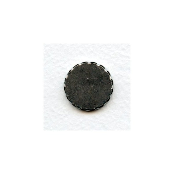 Lace Edge Settings 18mm Round Oxidized Silver (6) - Image 2
