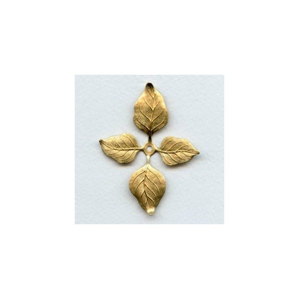 Versatile Leaf Stampings in Raw Brass 65mm (2)