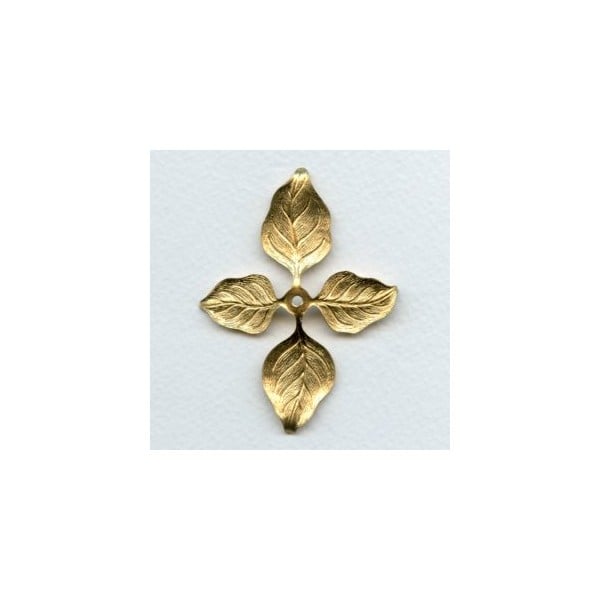 Versatile Leaf Stampings in Raw Brass 65mm (2) - Image 2