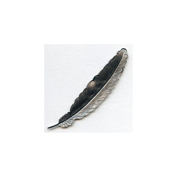 Feather Stamping Oxidized Silver 115mm (1) - Image 3