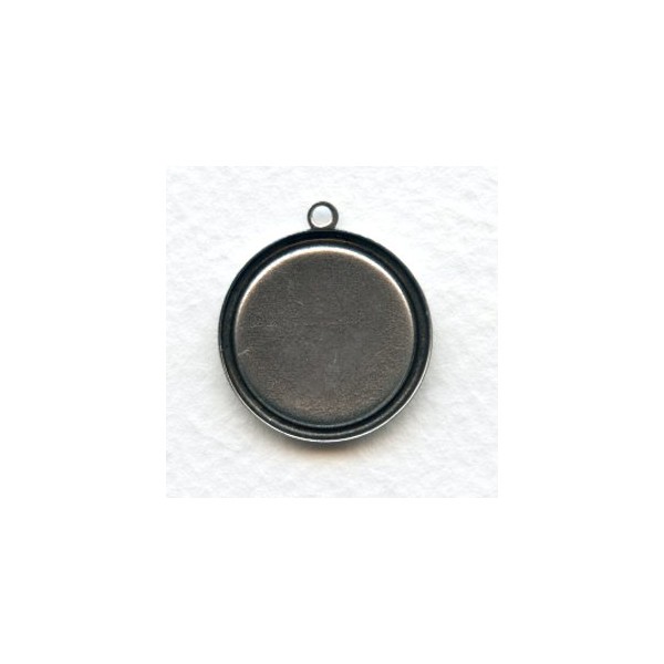 Simple Settings 18mm Oxidized Silver with Loop (6) - Image 2