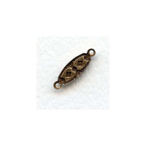 Fancy Little Jewelry Connectors Oxidized Brass (12) - Image 2